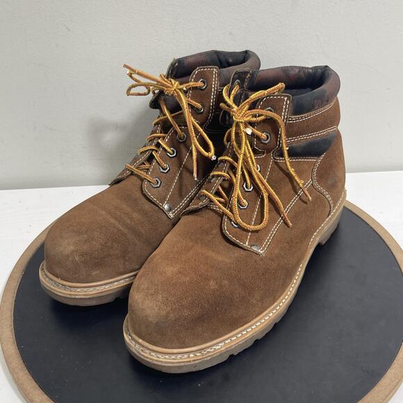 Hy-Test by Wolverine Work Boots Mens Size 11‎ Steel Toe Suede Safety Shoes - Picture 4 of 11